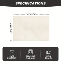 4pcs Fall Series Placemats Cat Maple Leaf Table Cover