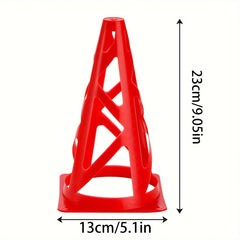 9/16pcs Hollow Soccer Ball Training Cones Small Cones With Mesh Bag