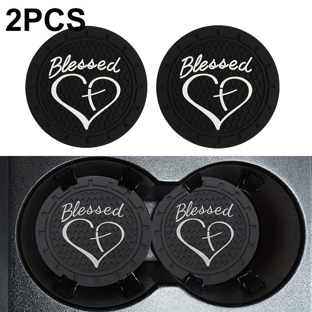 2pcs Non Slip Silicone Cup Coaster for Car Boat and Home