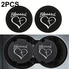 2pcs Non Slip Silicone Cup Coaster for Car Boat and Home