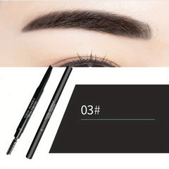 Triangle Head Eyebrow Pencil Double Ended Stick & Spiral Brush 3 Colors