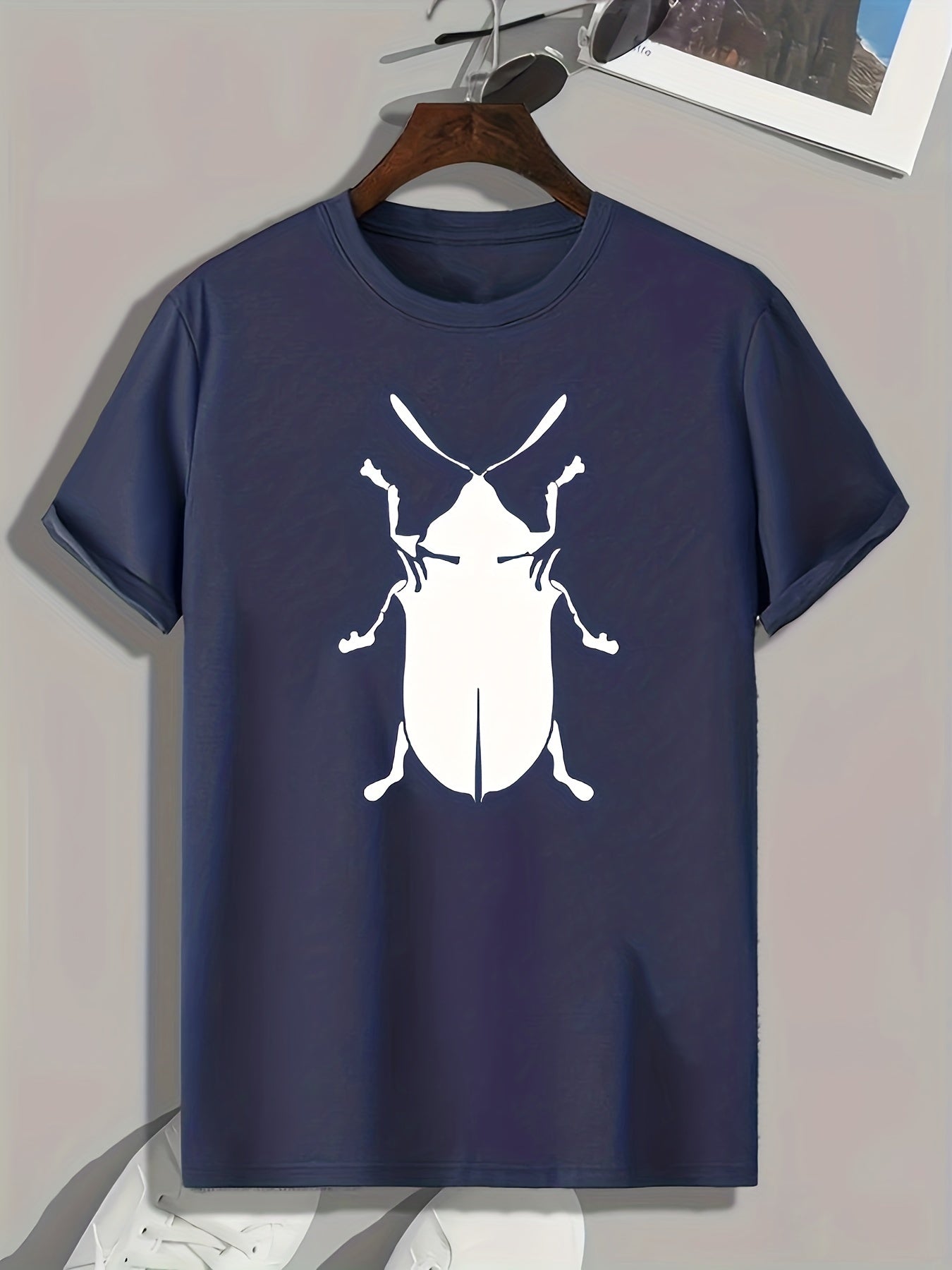Insect Pattern Print Men's Sports T-shirt for Fitness Activities