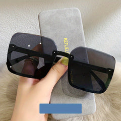 Semi Rimless Sunglasses Gradient Lens UV400
