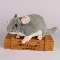 63in Lifelike Grey Chinchilla Plush Toy - Perfect for Holidays & Birthdays