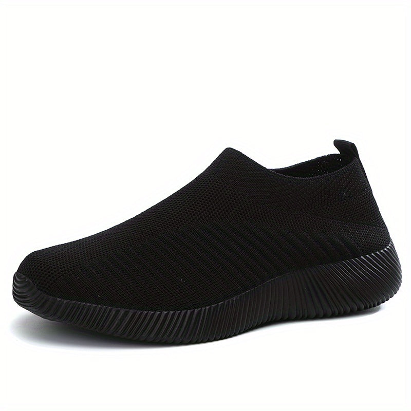 Women's Knitted Socks Sneakers Slip-on Flats Breathable Soft Sole Shoes
