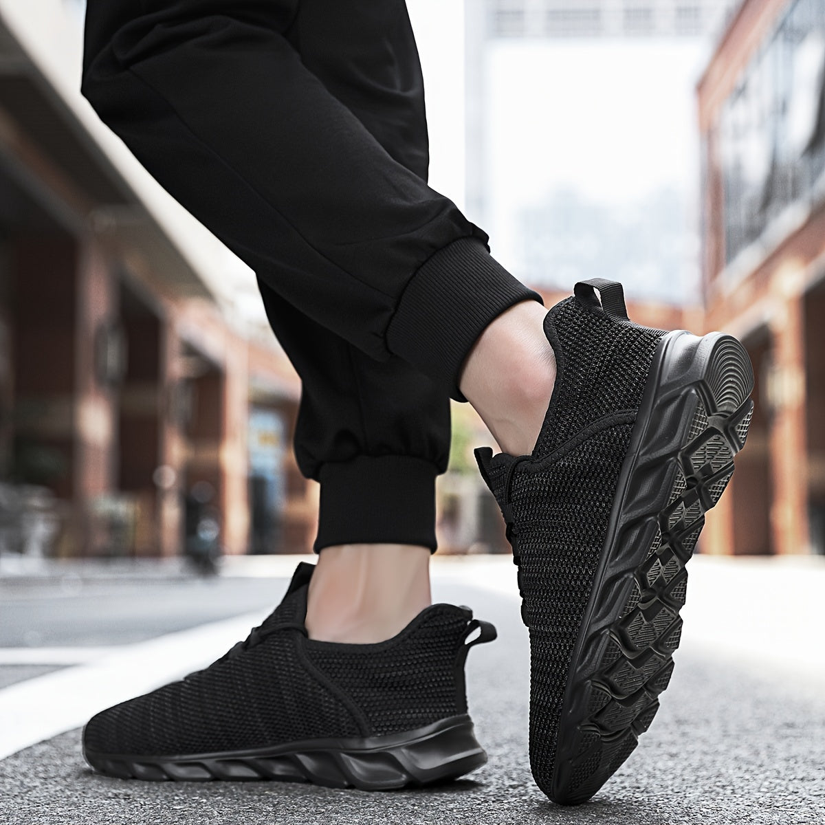 Men's Mesh Lace Up Running Sneakers Comfortable Breathable Casual Shoes