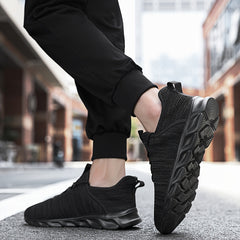 Men's Mesh Lace Up Running Sneakers Comfortable Breathable Casual Shoes