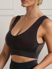 Wireless Sports Bra Breathable Running Tank Top