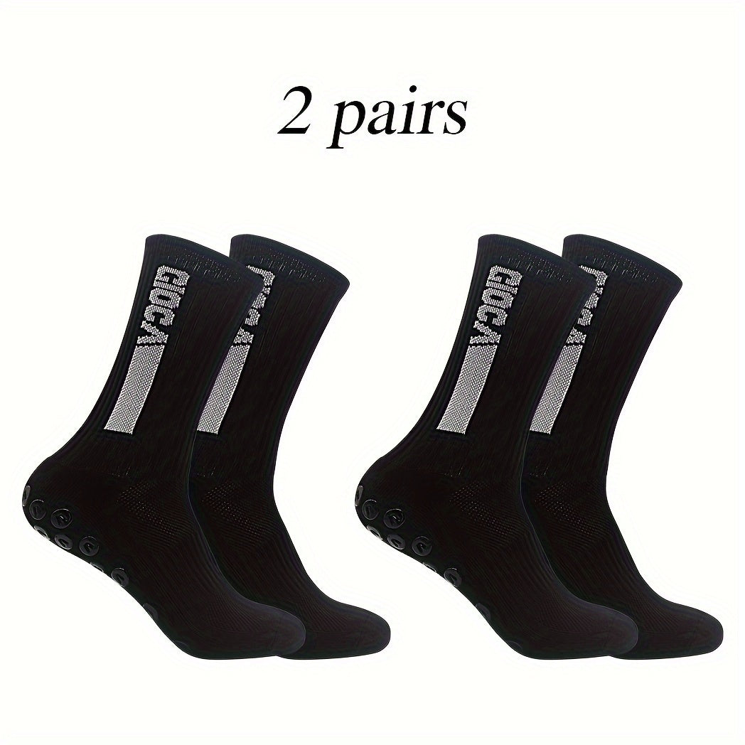 Non Slip Football Socks With Grip Pads - Breathable Outdoor Sports Socks