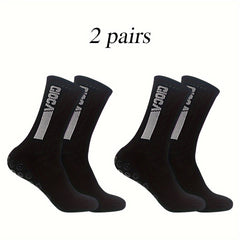 Non Slip Football Socks With Grip Pads - Breathable Outdoor Sports Socks