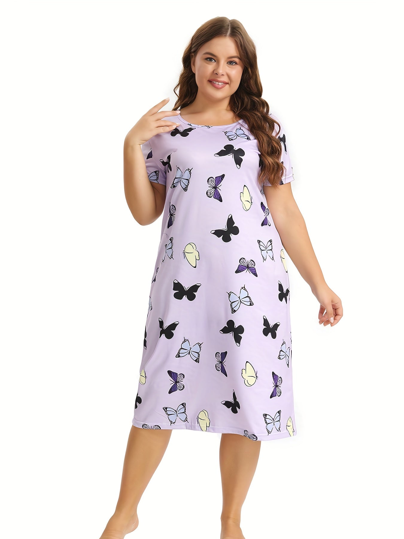 Butterfly Print Casual Nightdress