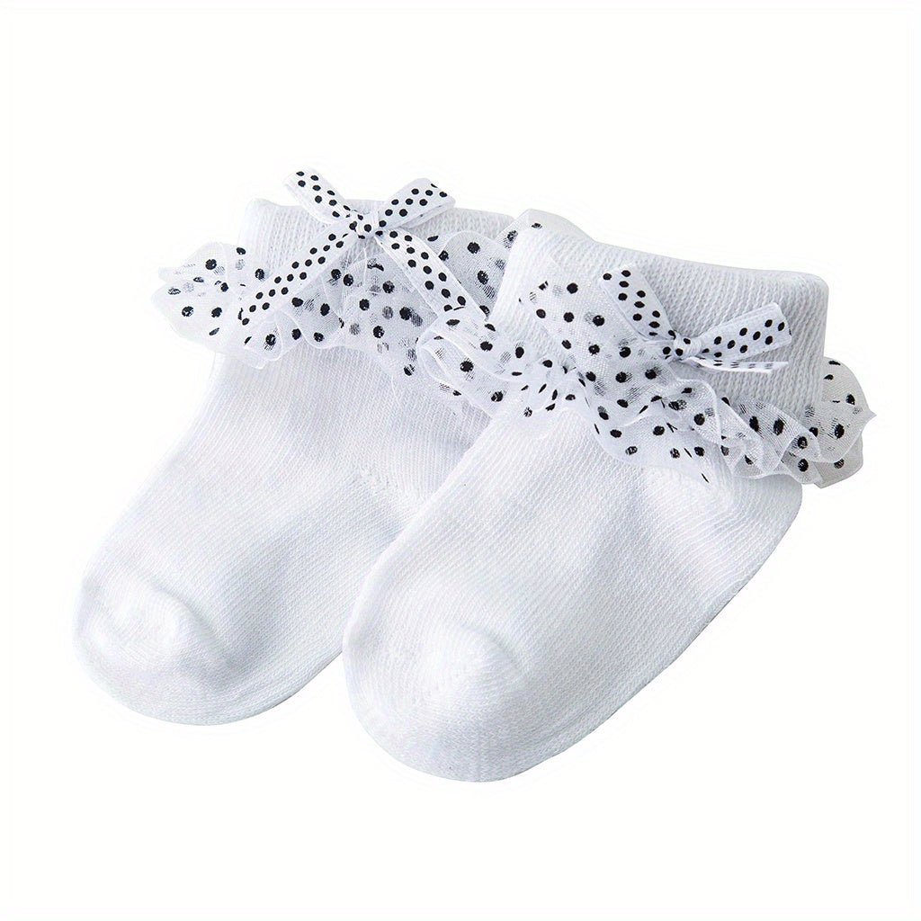 Newborn Baby Lace Flower Princess Socks Soft Cotton Infant Girls