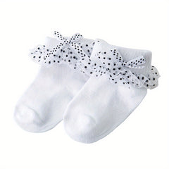 Newborn Baby Lace Flower Princess Socks Soft Cotton Infant Girls