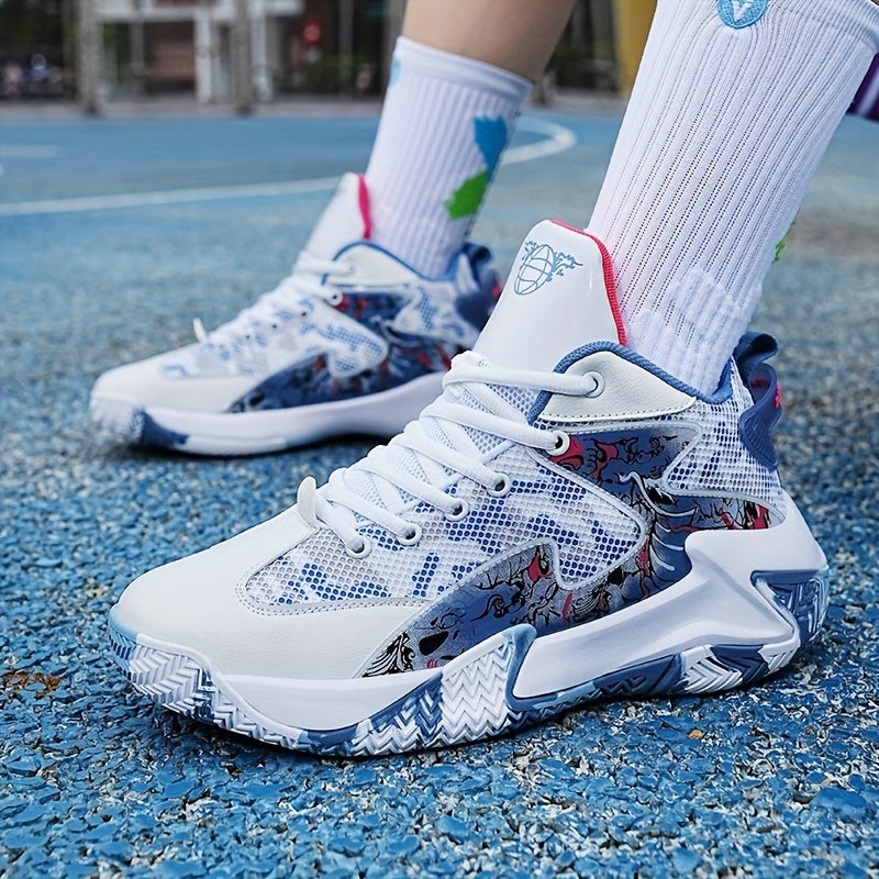 Men's Plus Size High Top Basketball Shoes - Non Slip & Durable
