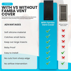 2pcs Silicone Proof Floor Vent Cover Prevents Items & Creepy Crawlies