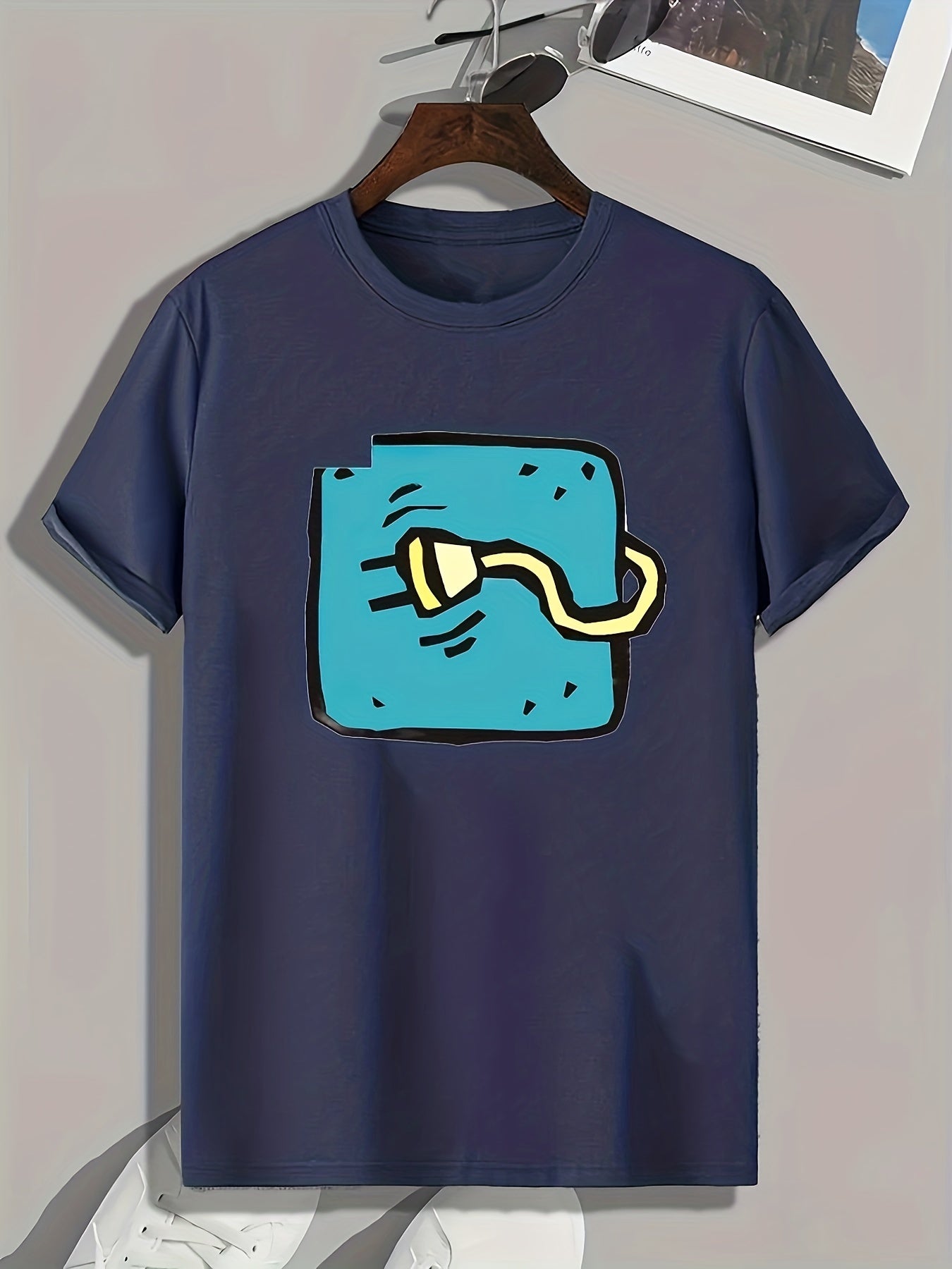 Plug Print Men's Graphic T-shirt for Summer