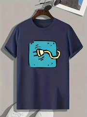 Plug Print Men's Graphic T-shirt for Summer