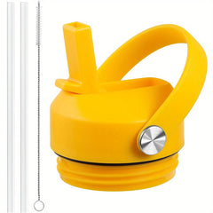2pcs Flexible Handle Straw Lid for Water Cup 18-64 Oz Durable