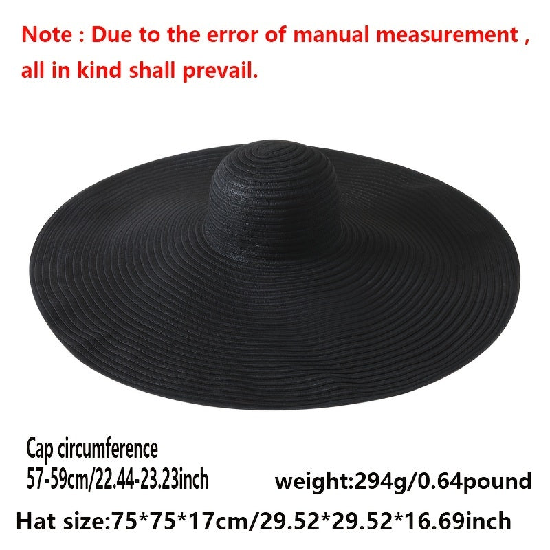 Oversized Brim Sun Hat Women Breathable Straw Hats Outdoor