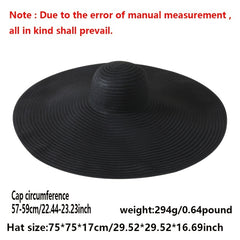 Oversized Brim Sun Hat Women Breathable Straw Hats Outdoor