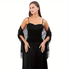 Floral Lace Scarf Tassels Shawl Bridesmaid Cover Up Wraps