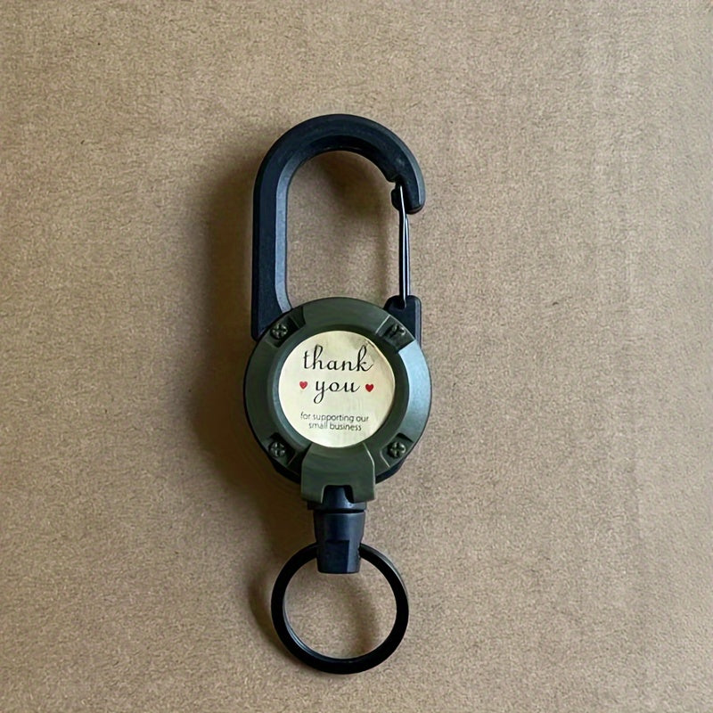 Retractable Keychain Buckle Steel Wire Rope for Outdoor Camping