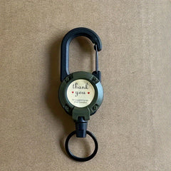 Retractable Keychain Buckle Steel Wire Rope for Outdoor Camping