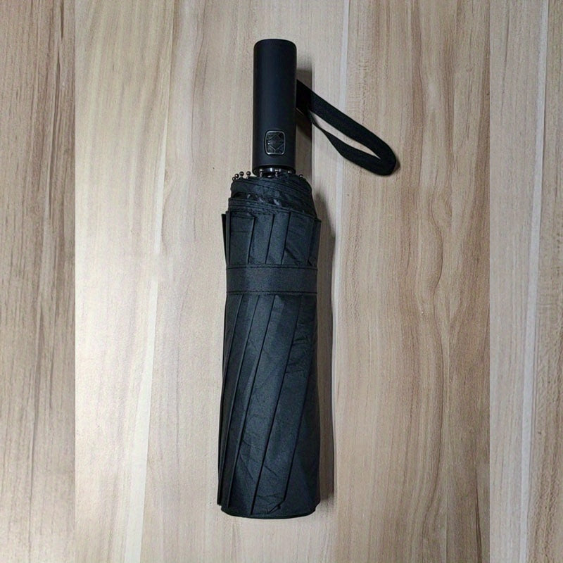 12 Ribs Auto Open Close Umbrella Large Rain or Shine Windproof Sunshade