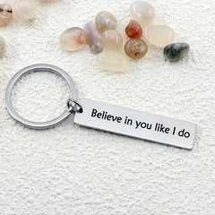 Motivational Keychain Gift For Friends Stainless Steel Keyring