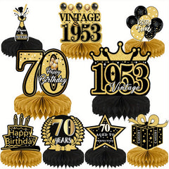 70th Anniversary Table Decorations for Men and Women