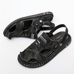 Men's Slip On Beach Sandals Solid Casual Shoes