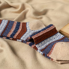 5 Pairs Geometric Pattern Warm Mid Tube Socks Women's Stockings