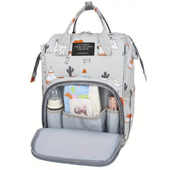 Cartoon Printed Backpack Mommy Bag Multifunction Diaper Bag