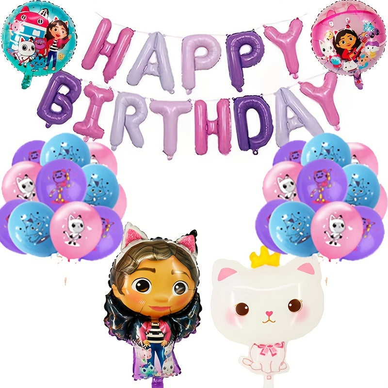 Doll House Birthday Theme Balloon Set with Party Scene Decor