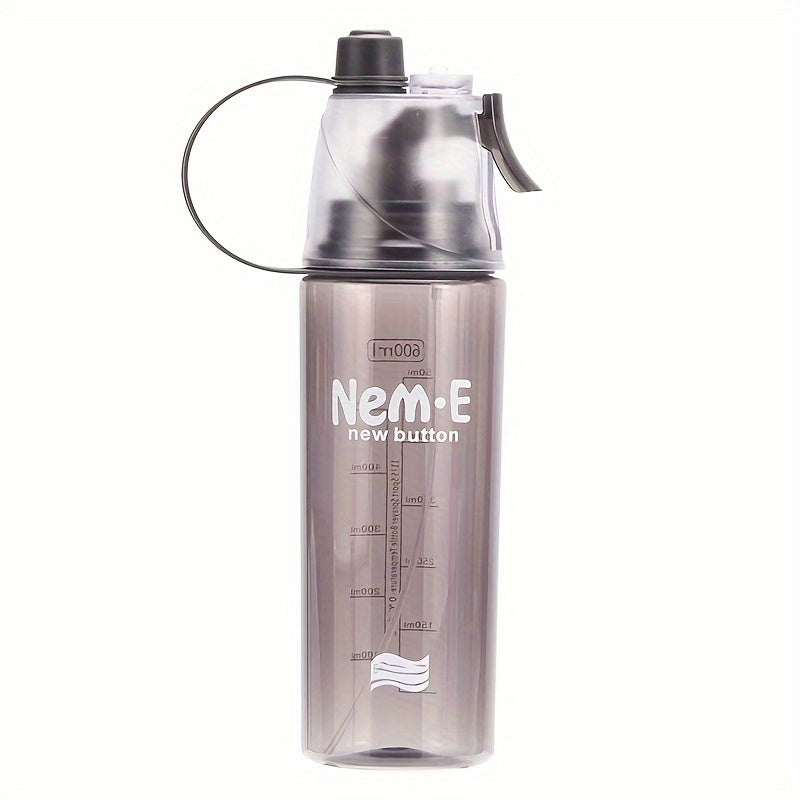 600ml Portable Sports Spray Water Cup - Cooling Bottle