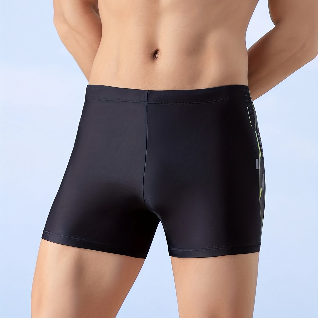 Solid Men's Boxer Sports Swimming Trunks Beach Shorts Surfing Beachwear