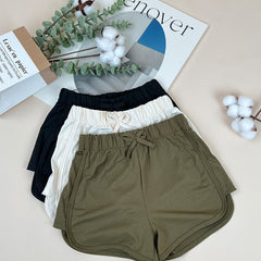3pcs Girls Elastic Waist Bow Casual Sports Running Shorts