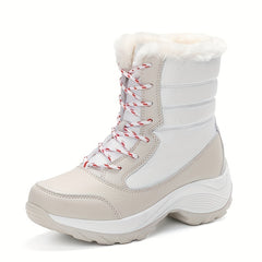 Fur Lined Thermal Snow Boots High Top Keep Warm No Slip Winter Boots