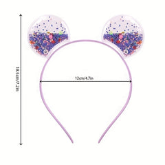 Quicksand Cat Ears Headband Set for Girls and Women