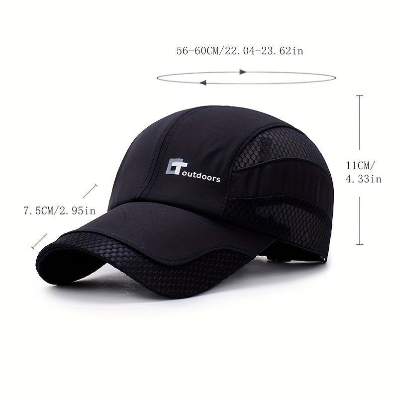 Quick Drying Unisex Baseball Cap Breathable Sun Hat Adjustable Dad Hat