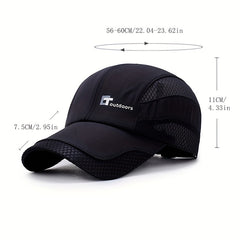 Quick Drying Unisex Baseball Cap Breathable Sun Hat Adjustable Dad Hat