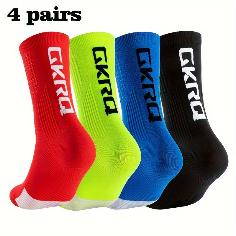 4 Pairs Quick Dry Cycling Socks for Sports