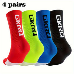 4 Pairs Quick Dry Cycling Socks for Sports