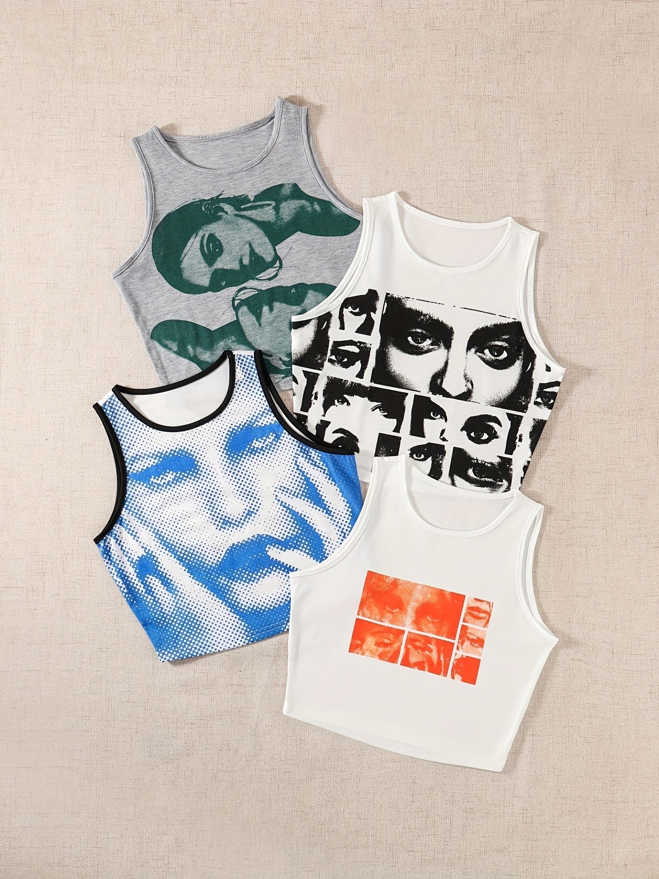 Y2K Sleeveless Crop Top Set for Summer & Spring