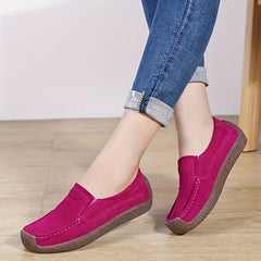 Women's Slip-On Loafers Flat Walking Shoes Work Gym