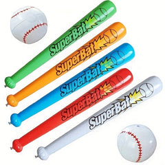 Inflatable Beach Ball and Baseball Bat Set