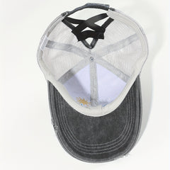 Distressed Ponytail Baseball Cap for Women