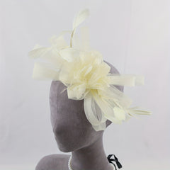 Vintage Floral & Feather Hair Accessory