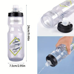 710ml Transparent Squeezed Water Bottle Leakproof Outdoor Cycling Sports