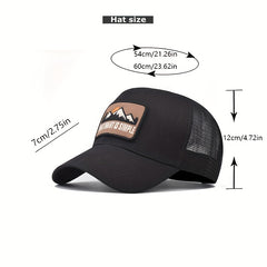 Mountain Patch Baseball Cap Embroidered Unisex Sun Hat Adjustable